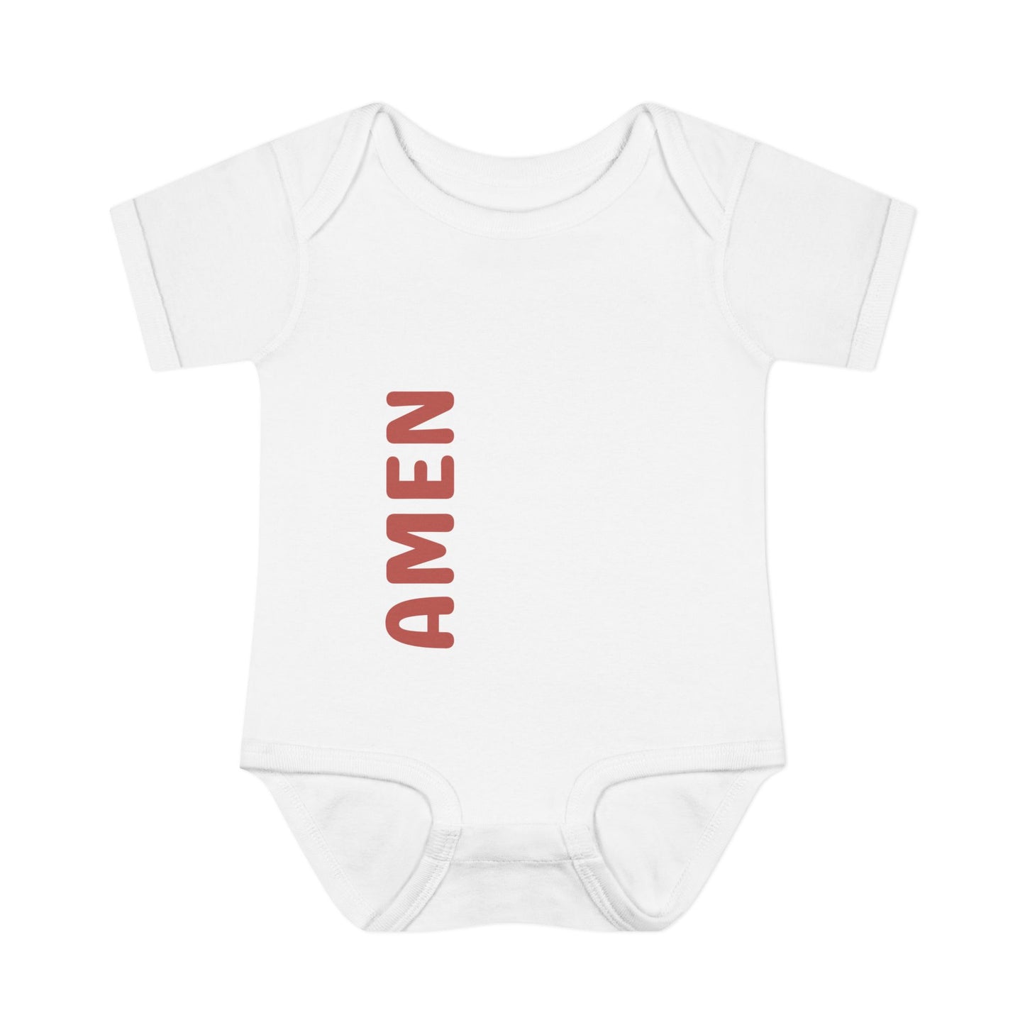 Bubble Red Amen Baby Onesie