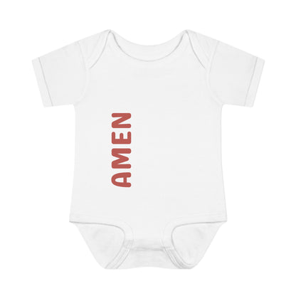Bubble Red Amen Baby Onesie