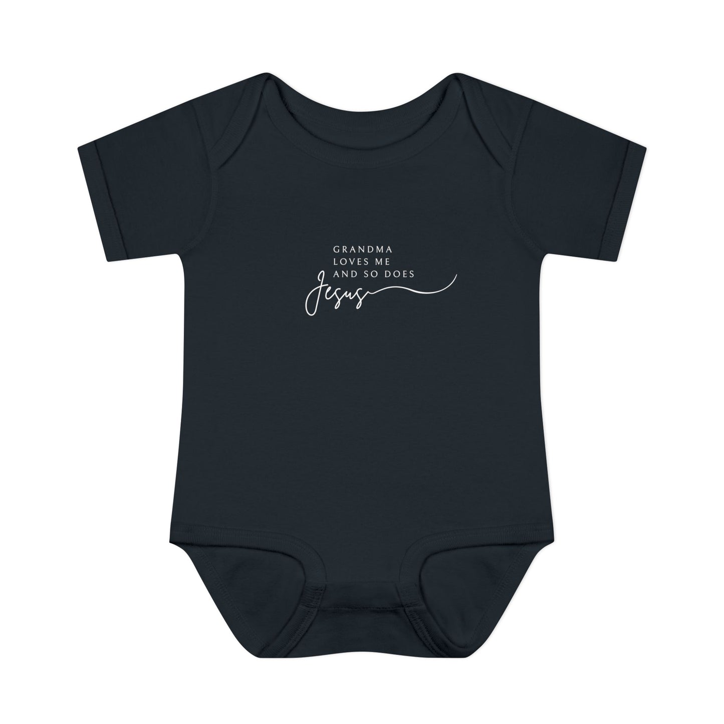 "Grandma Loves Me and So Does Jesus" - Baby Onesie