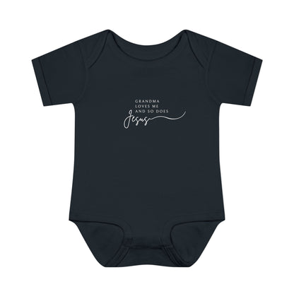 "Grandma Loves Me and So Does Jesus" - Baby Onesie