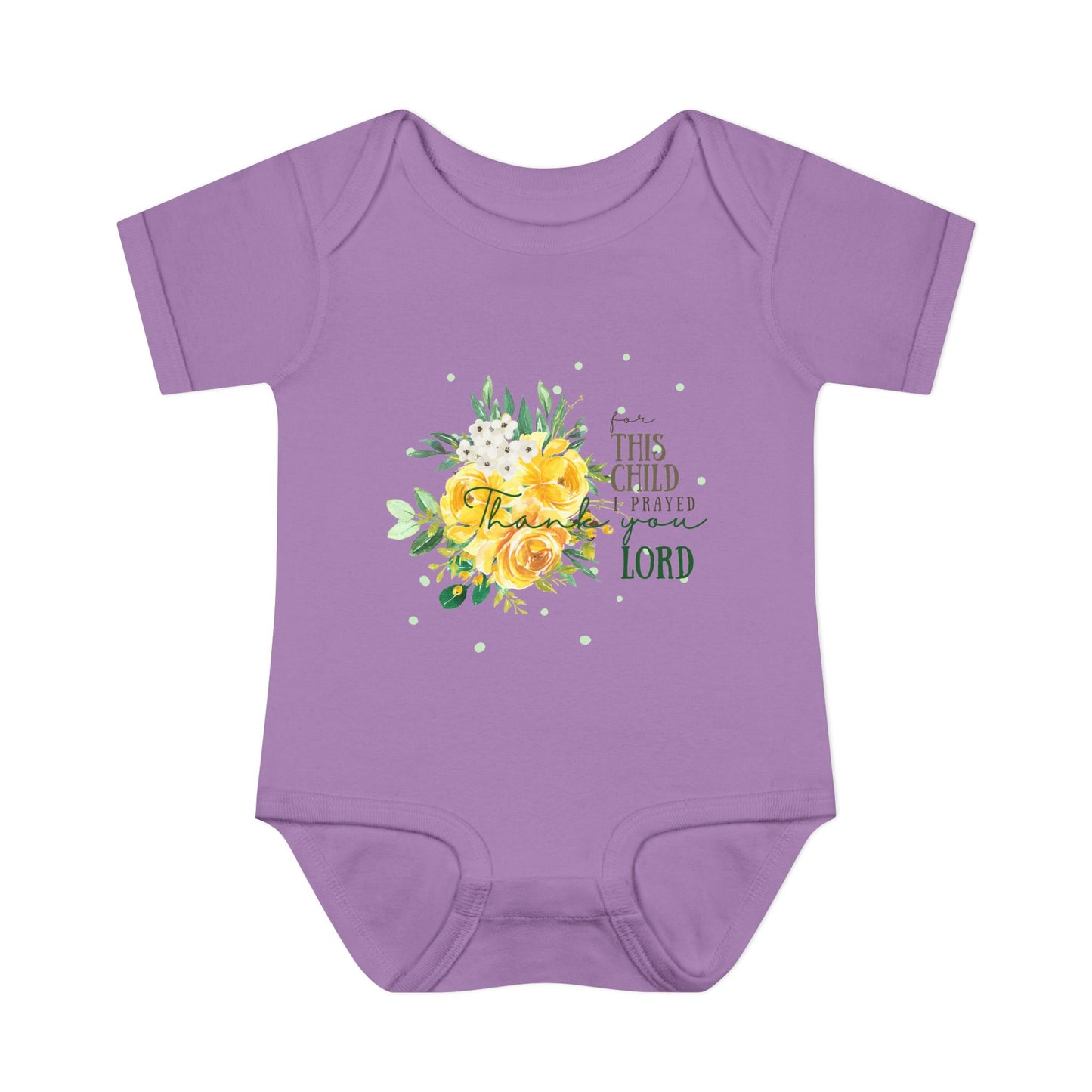 For this child I prayed and the Lord has granted the desires of my heart 1 Samuel 1:27 Baby Onesie