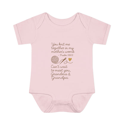 For Grandma & Grandpa - Knit me together Psalm 139:13
