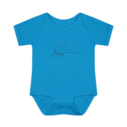 Grandma Loves Me and So Does Jesus Baby Onesie