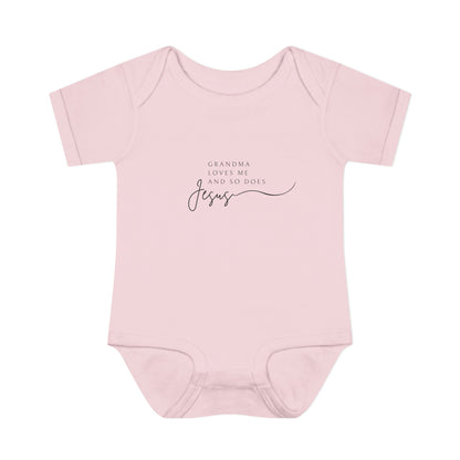 "Grandma Loves Me and So Does Jesus" - Baby Onesie