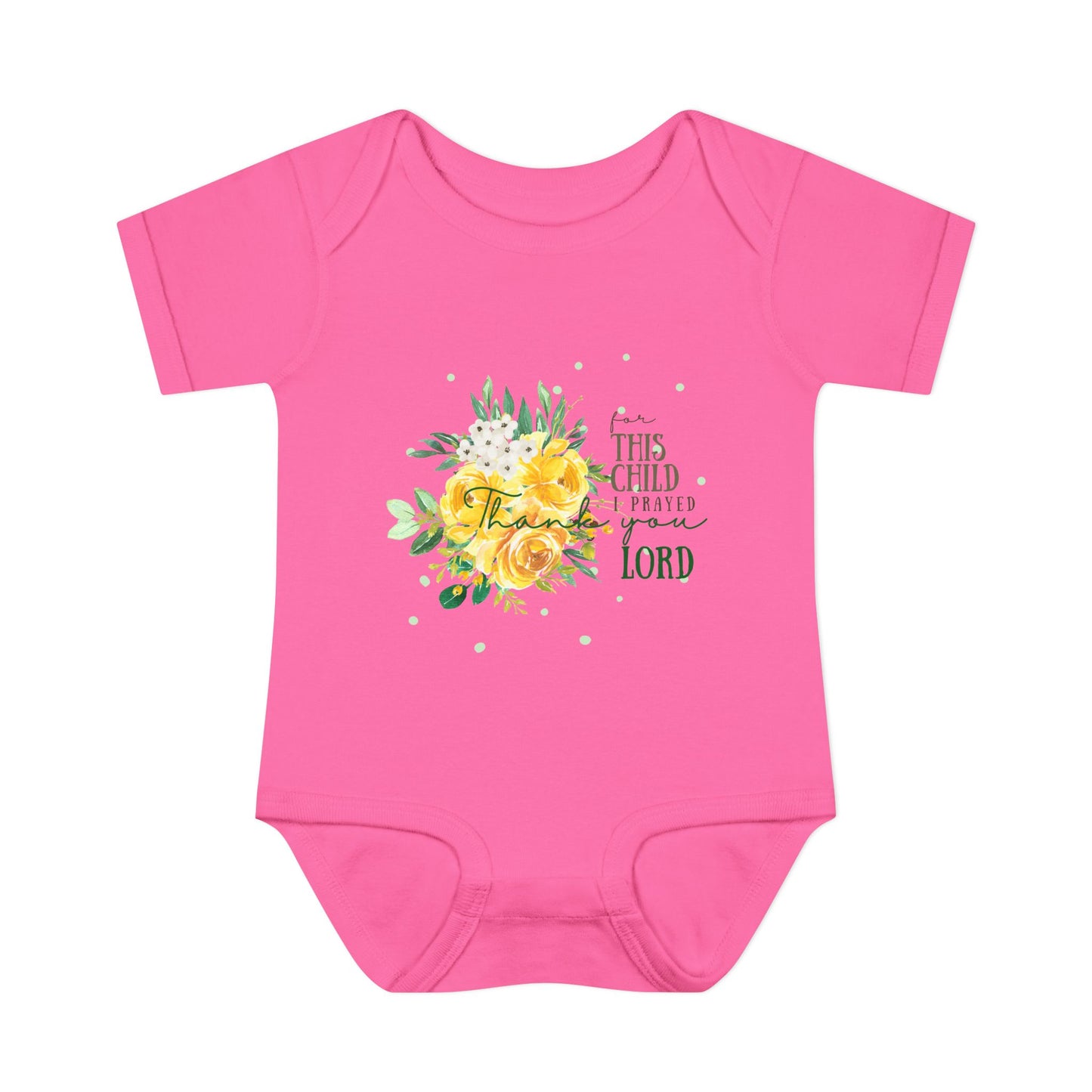 For this child I prayed and the Lord has granted the desires of my heart 1 Samuel 1:27 Baby Onesie