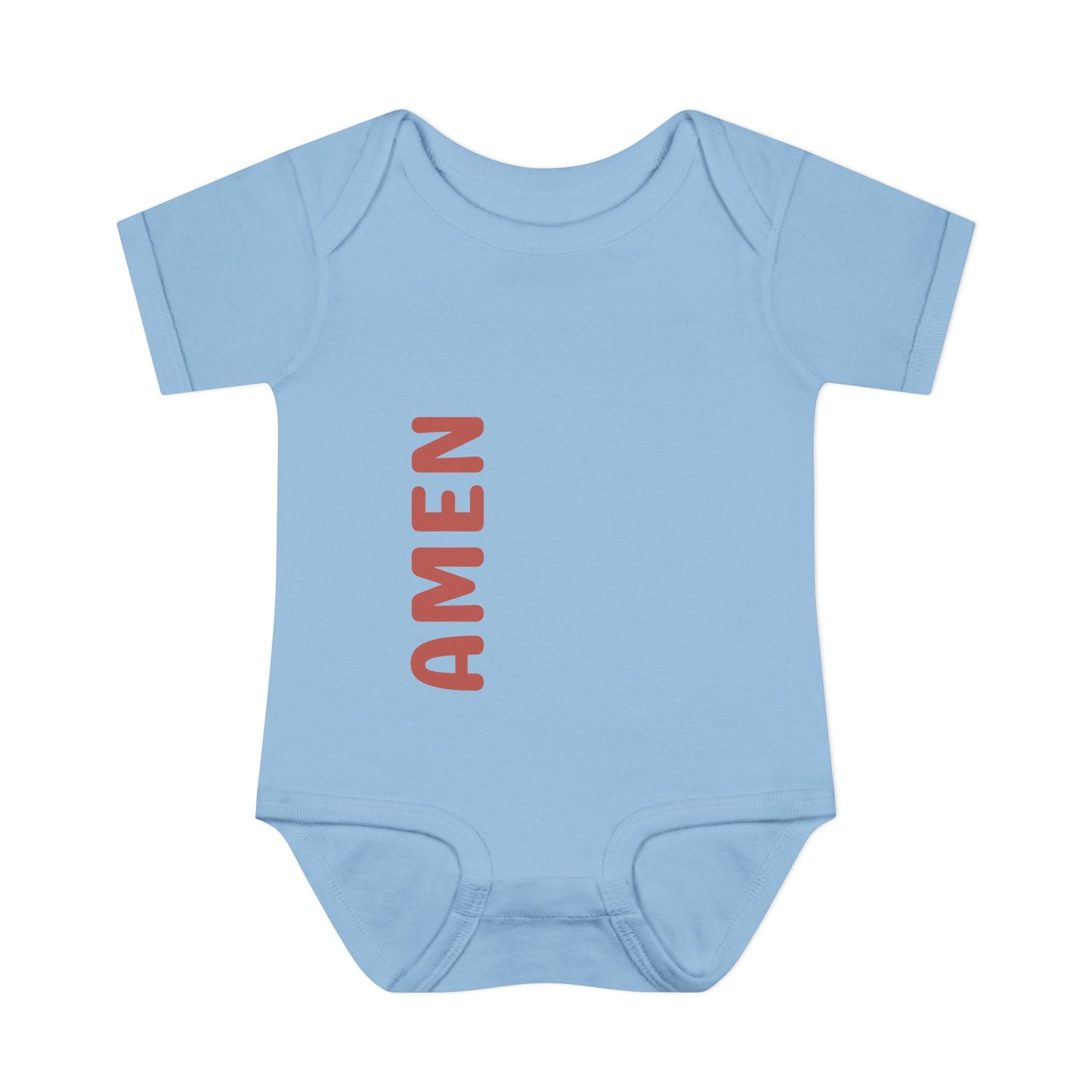 Bubble Red Amen Baby Onesie