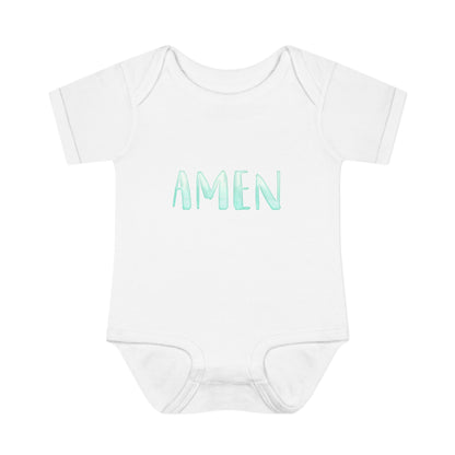 Green Amen Baby Onesie