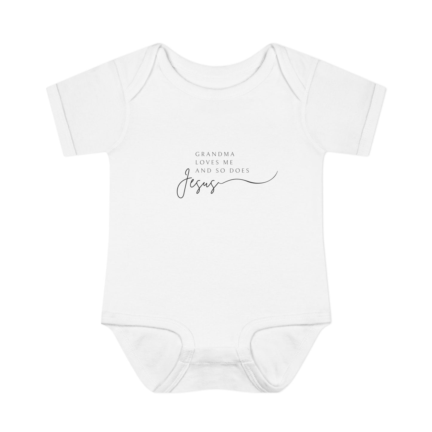 "Grandma Loves Me and So Does Jesus" - Baby Onesie