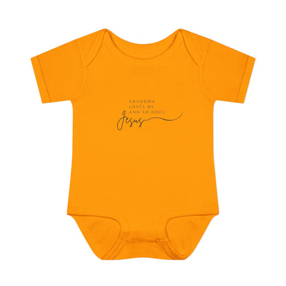 Grandma Loves Me and So Does Jesus Baby Onesie
