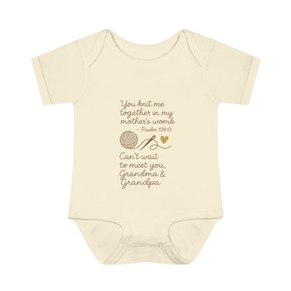 For Grandma & Grandpa - Knit me together Psalm 139:13