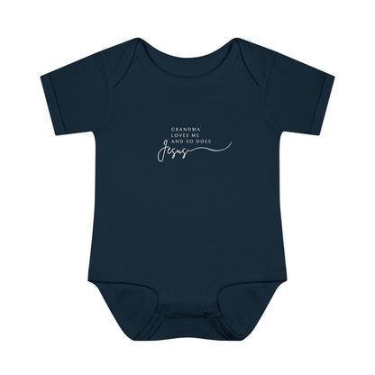 "Grandma Loves Me and So Does Jesus" - Baby Onesie