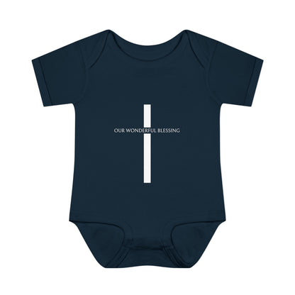 Our Wonderful Blessing Cross Baby Onesie