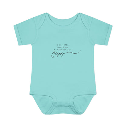 "Grandma Loves Me and So Does Jesus" - Baby Onesie