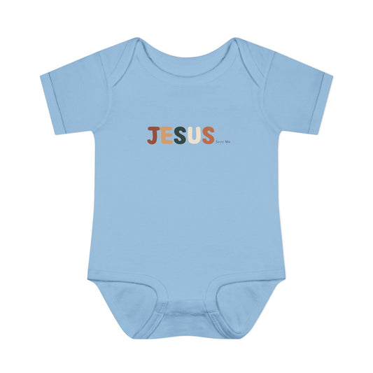 Jesus Sent Me Earth Tones Baby Onesie