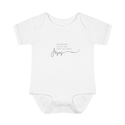 Grandma Loves Me and So Does Jesus Baby Onesie