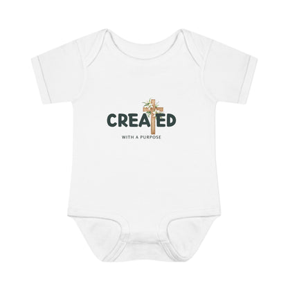 Created with a Purpose Floral Cross Baby Onesie