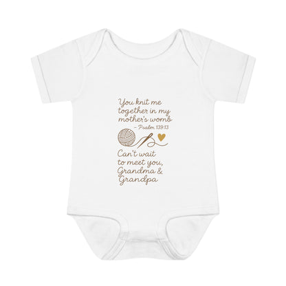 For Grandma & Grandpa - Knit me together Psalm 139:13