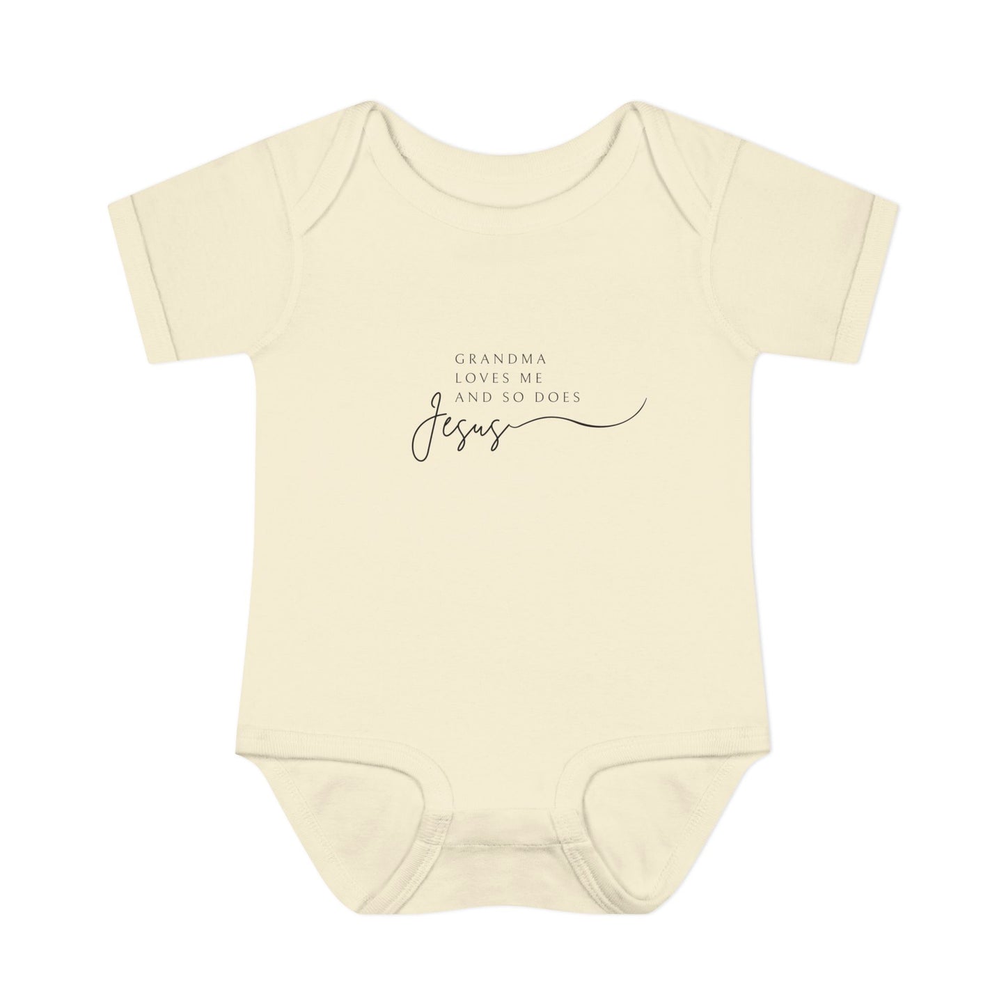 "Grandma Loves Me and So Does Jesus" - Baby Onesie