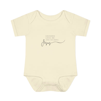 "Grandma Loves Me and So Does Jesus" - Baby Onesie