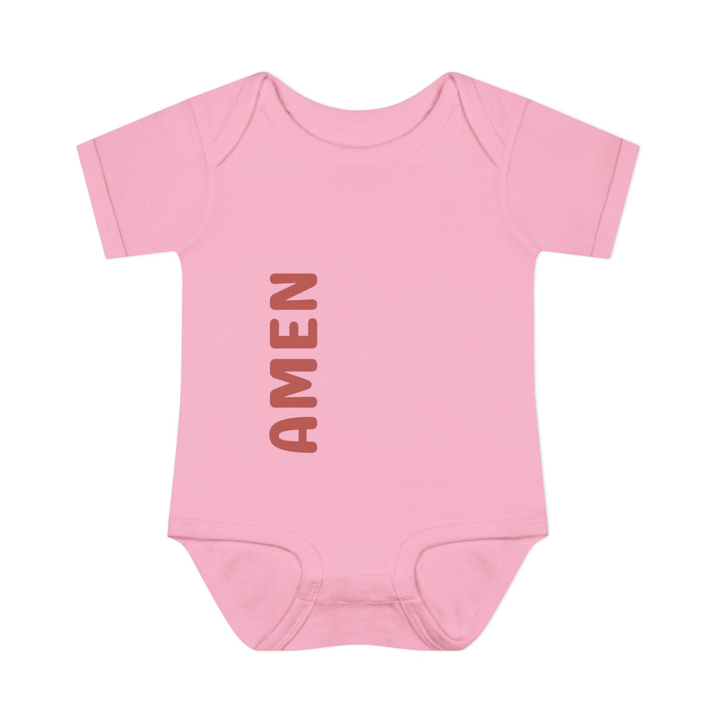 Bubble Red Amen Baby Onesie