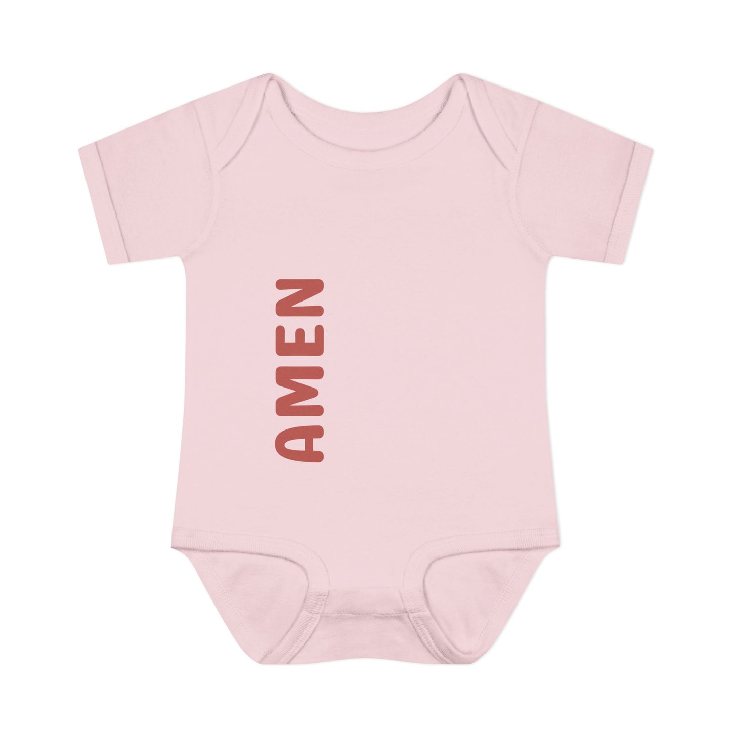 Bubble Red Amen Baby Onesie