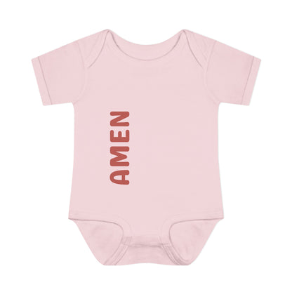 Bubble Red Amen Baby Onesie