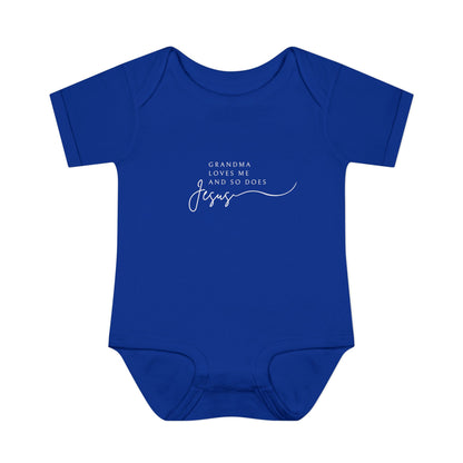 Grandma Loves Me and So Does Jesus Baby Onesie