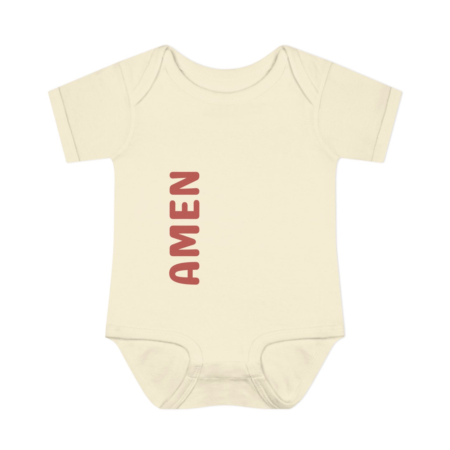 Bubble Red Amen Baby Onesie