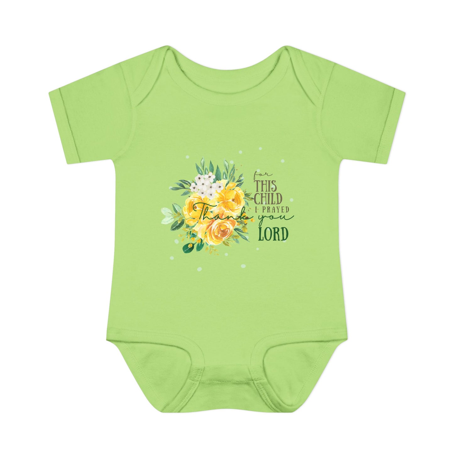 For this child I prayed and the Lord has granted the desires of my heart 1 Samuel 1:27 Baby Onesie