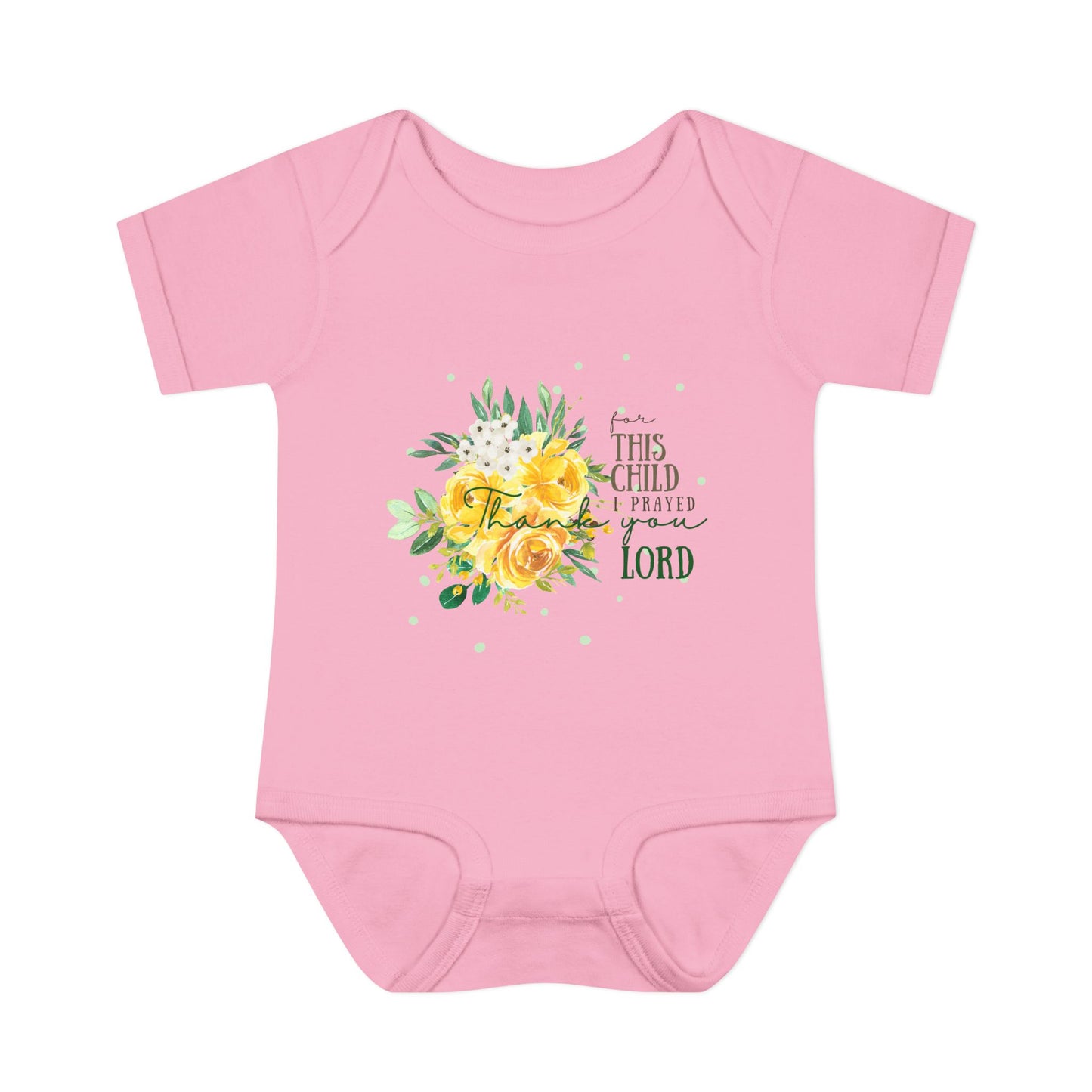 For this child I prayed and the Lord has granted the desires of my heart 1 Samuel 1:27 Baby Onesie