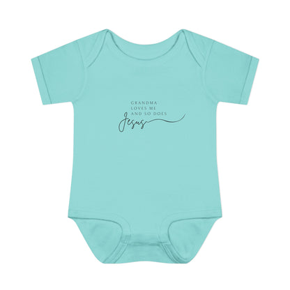 Grandma Loves Me and So Does Jesus Baby Onesie