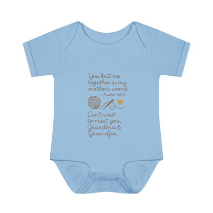 For Grandma & Grandpa - Knit me together Psalm 139:13