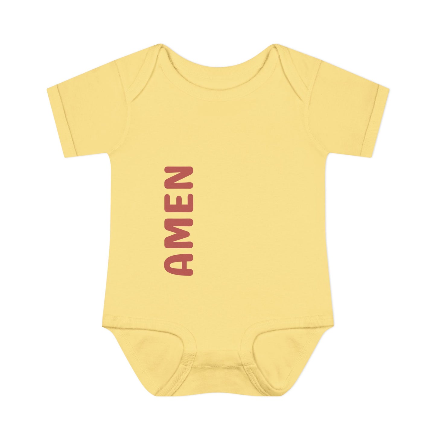 Bubble Red Amen Baby Onesie