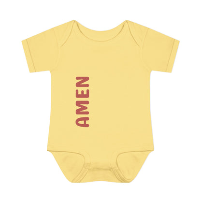 Bubble Red Amen Baby Onesie