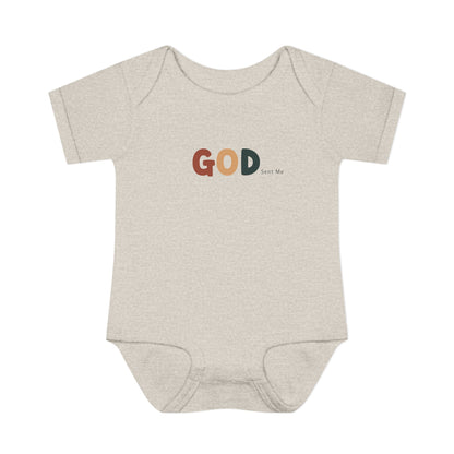 God Sent Me Earth Tones Baby Onesie