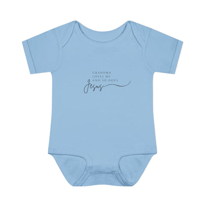 Grandma Loves Me and So Does Jesus Baby Onesie