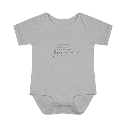 Grandma Loves Me and So Does Jesus Baby Onesie