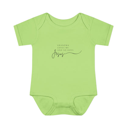 "Grandma Loves Me and So Does Jesus" - Baby Onesie