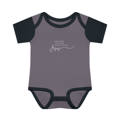 "Grandma Loves Me and So Does Jesus" - Baby Onesie