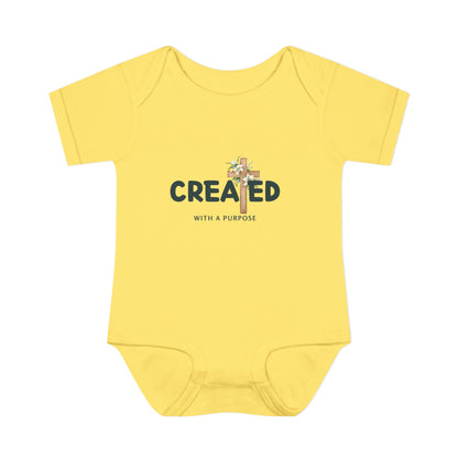 Created with a Purpose Floral Cross Baby Onesie