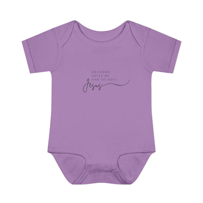 Grandma Loves Me and So Does Jesus Baby Onesie