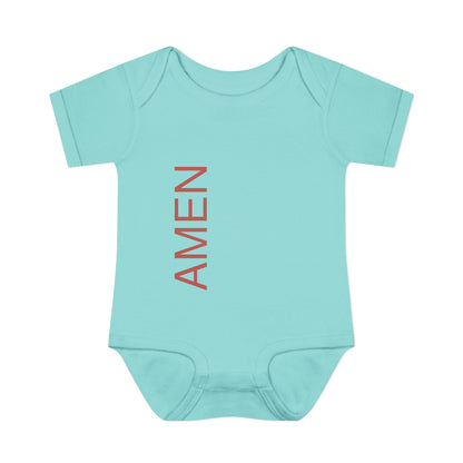 Red AMEN Baby Onesie