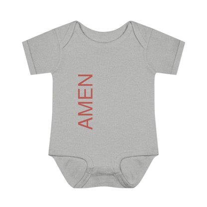 Red AMEN Baby Onesie