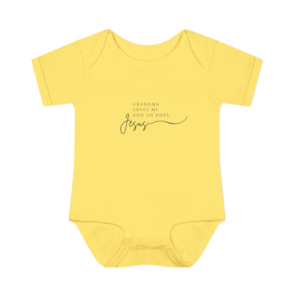 Grandma Loves Me and So Does Jesus Baby Onesie
