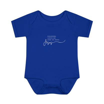"Grandma Loves Me and So Does Jesus" - Baby Onesie