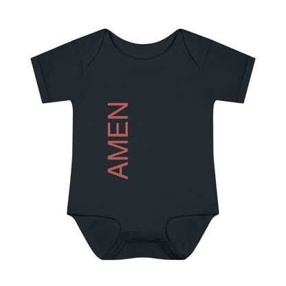 Red AMEN Baby Onesie