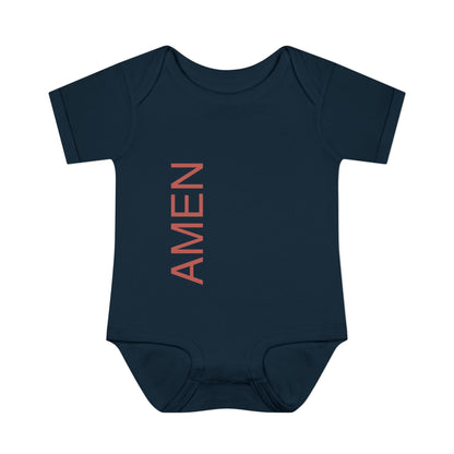 Red AMEN Baby Onesie