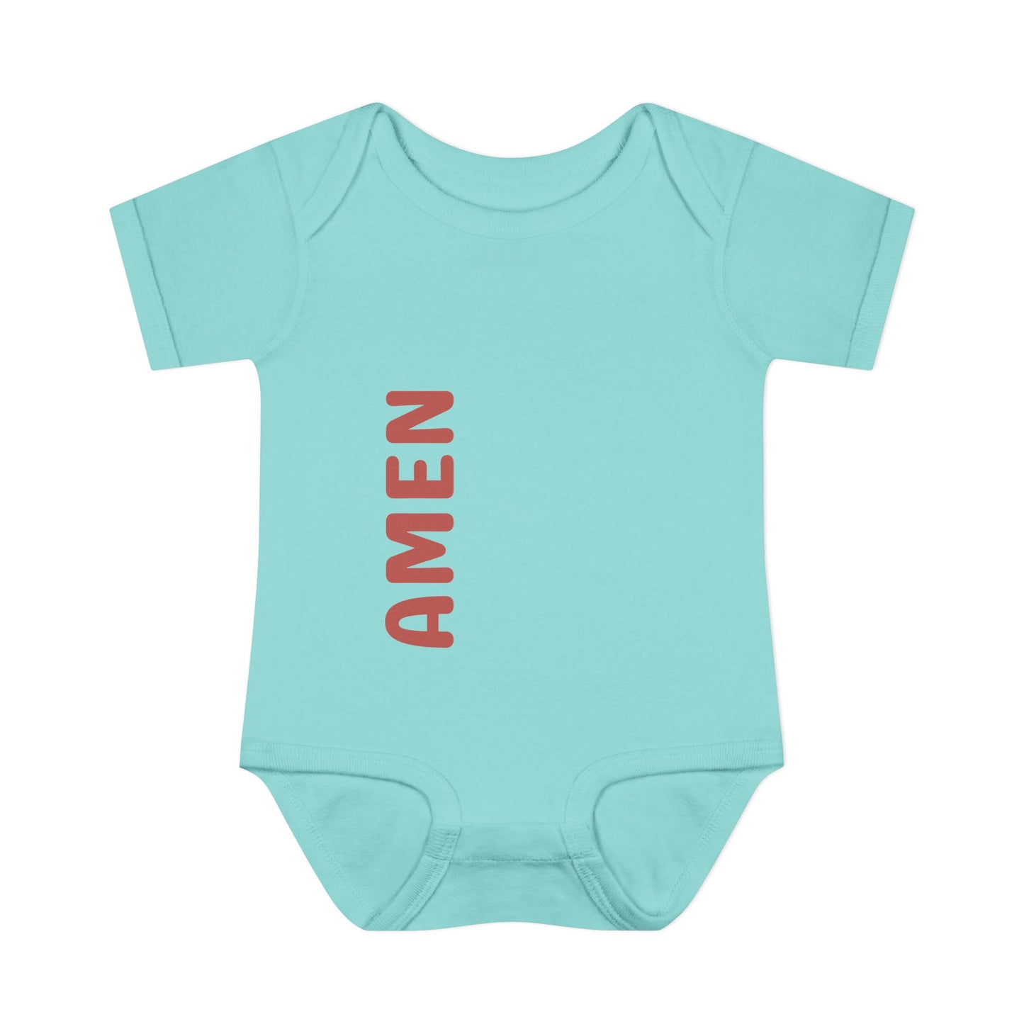 Bubble Red Amen Baby Onesie