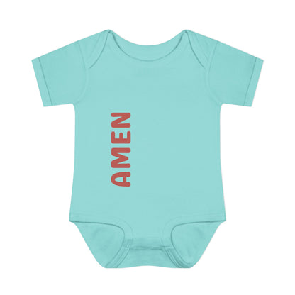 Bubble Red Amen Baby Onesie