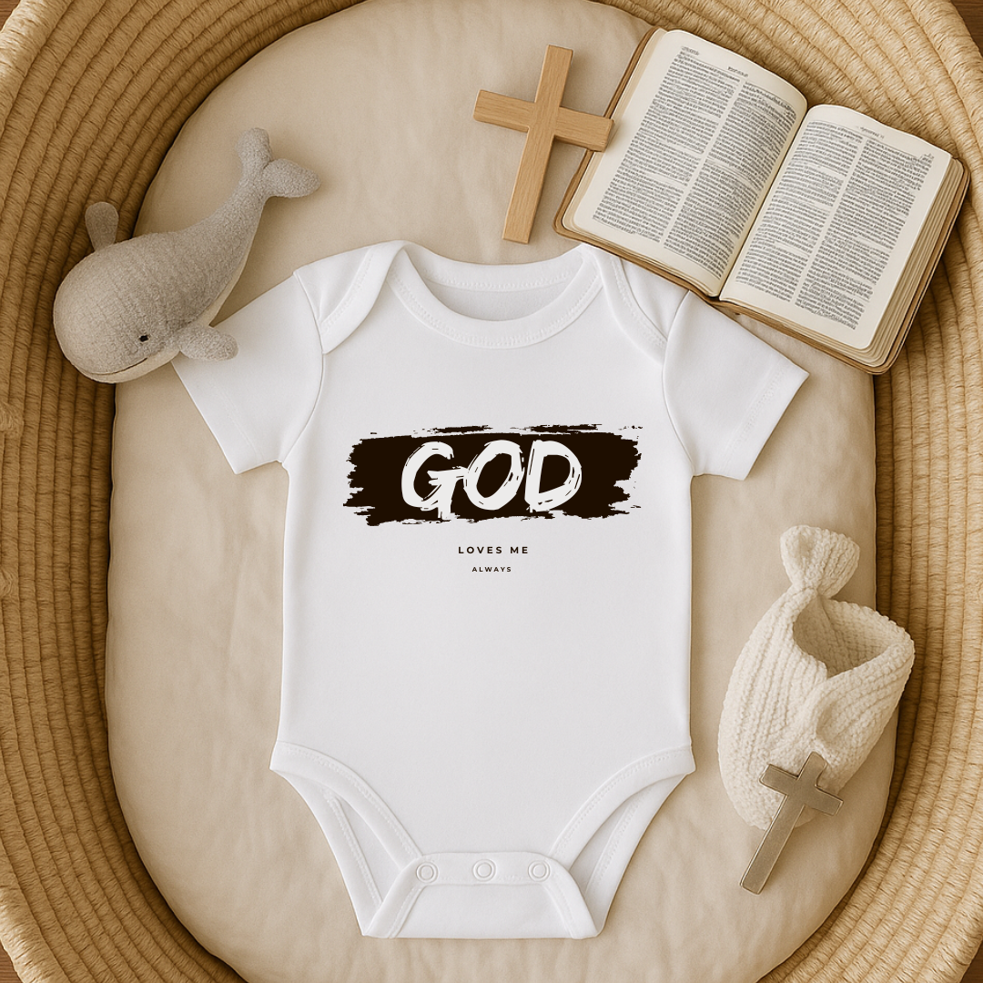 God Loves Me ALWAYS Baby Onesie